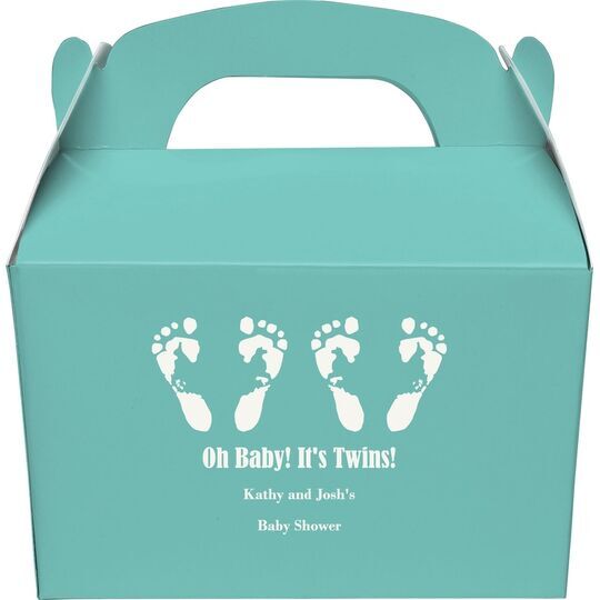 Seeing Double Twinkle Toes Gable Favor Boxes